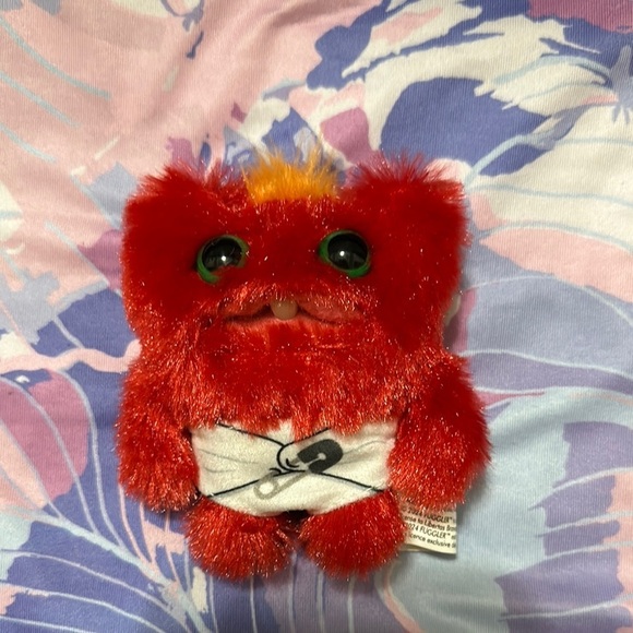 Fuggler New Baby Fugg Red Fuzzy Monster Stuffed Animal - Picture 1 of 5